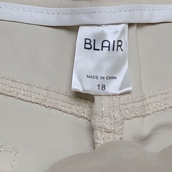 Blair Womens Jeggings 18 Elastic Waist Pullon Slim Beige Light Jeans - Picture 5 of 9